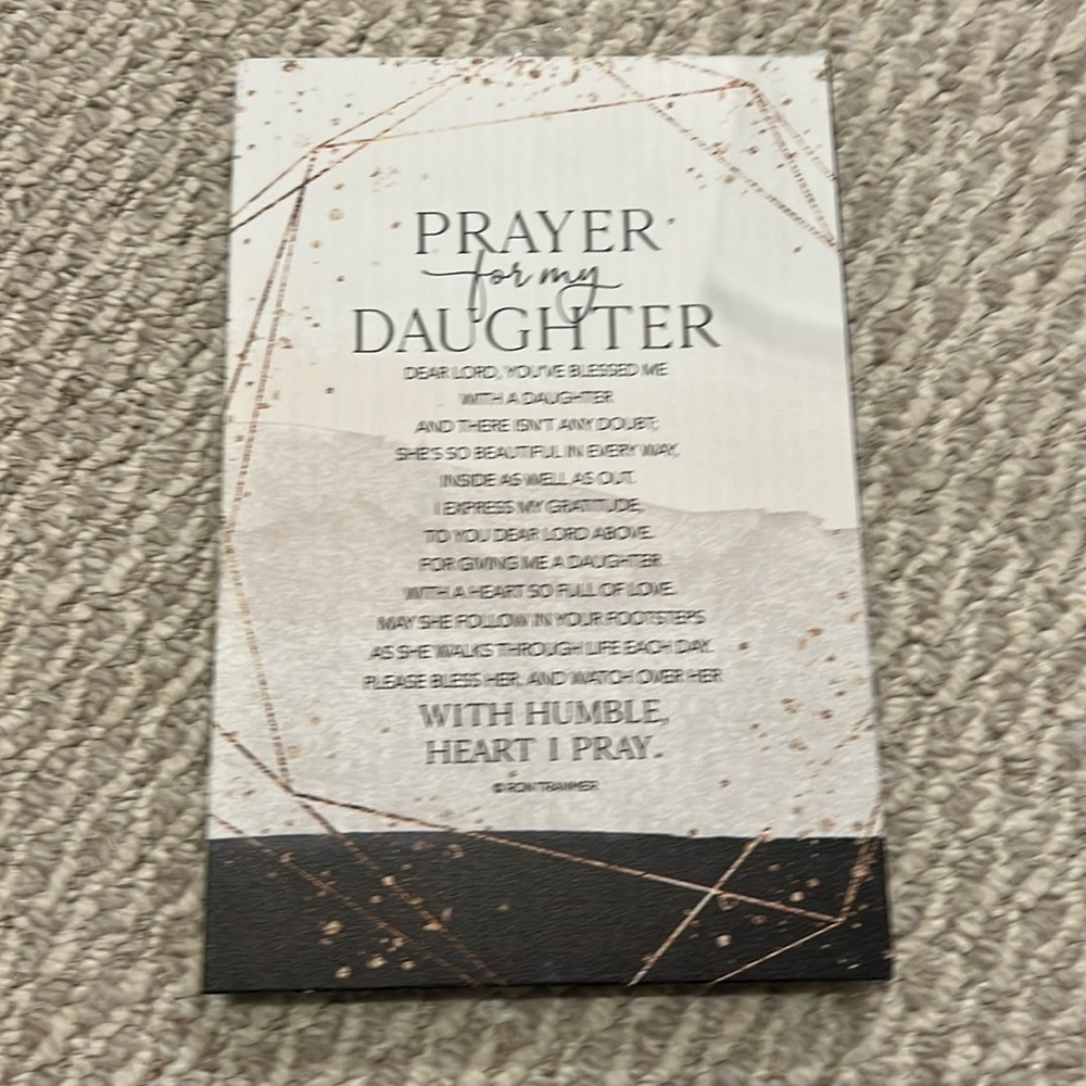- DEXSA prayer to my daughter New Horizons Wood Plaque, 6" x 9"